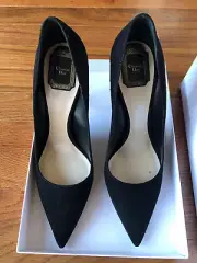 Christian Dior Blk Suede Pointy Heels Size 11 US Never Worn!! RAF Simmons/Dior
