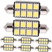 SEWOART 12pcs 5050 Festoon LED Dome Lights for Cars Ultra Light Durable Interior Bulb Lamp for Automotive Instrument Trunk Lighting High Grade Material
