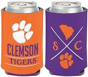 WinCraft NCAA Clemson University Tigers 1 Pack 12 oz. 2-Sided Can Cooler Stubby Holder