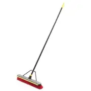 Quickie 4 Pack 2 In 1 Heavy Duty Squeegee Dust Push Broom Head With Steel Handle