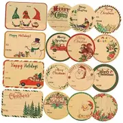 Kraft Christmas Gift Tags Sticker-144PCS Gift Tags for Christmas Brown