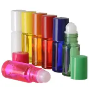 GLASS ROLL ON BOTTLES, 1 Dram, 5 ml Perfume Rollers, Cologne Travel Bottles