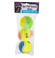Ozoffer Pet Tennis Balls 3 Pcs Tooth Chew Interactive Play Fetch Game Fun & Exercise