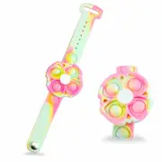 Fidget Pop It Toy Spinner Wrist band Silicone Band Sensory Bubble Stress Relief