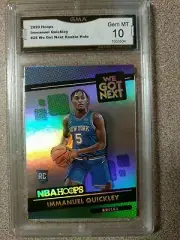 2020 Hoops We Got Next Holo #25 Immanuel Quickley RC Rookie KNICKS HOLO GMA 10