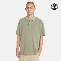 在飛比找momo購物網優惠-【Timberland】男款灰綠色短袖Polo衫(A42D5