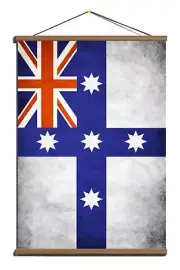Australian Federation Aussie Protest Flag - Eureka Canvas Magnetic Wooden Hanger