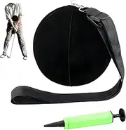 Ai-OUMLEEF Golf Smart Ball Training Aid - Inflatable Swing Trainer with Pump & Lanyard for Posture Correction (Black)
