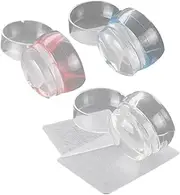 Baluue Jelly Stamper for Nails 3 Sets Nail Art Printing Stampers Scrapping Tool for Diy Manicure