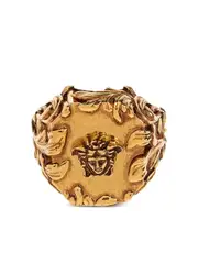 [Versace] logo-plaque ring