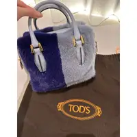 在飛比找蝦皮購物優惠-TOD'S D-Cube Bag 特殊撞色皮草包