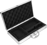 [JOINPAYA] Box Suitcase Aluminum Briefcases for Men Flight Storage Case Buds Brief Case Hard Briefcase Bags Luggage Carrying Case with Lock Attache Case Transmitter Storage Bag Silver