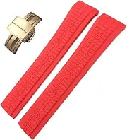 [HKIDKK] For Patek Philippe 5164A 5167A AQUANAUT Philippe Series Butterfly Buckle 21mm Watch Strap Colorful Fluorous Rubber WatchBands