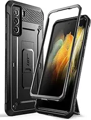 [SUPCASE] for Samsung Galaxy S21 5G Case with Satnd (Unicorn Beetle Pro), [Built-in Belt Clip] Heavy Duty Shockproof Protective Phone Case Without Built-in Screen Protector for Galaxy S21, Black