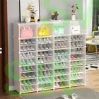 Portable Door Cube DIY Shoe Cabinet Rack Storage Stackable Organiser Stand White