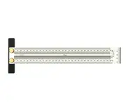 High-Precision Scale Ruler Stainless Woodworking Scribing T-Type Hole Mark Line Gauge Carpenter Measuring Tools - 300mm No Pen