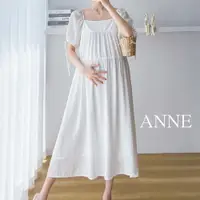 在飛比找蝦皮商城優惠-ANNE｜孕婦洋裝 平口洋裝 泡泡袖【AD102139】孕婦