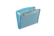 Colourhide A4 Zip-It Expanding File Cover Organiser w Pen Holder Loop Sky Blue