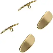 KALLORY 4Pcs Titanium Glasses Nose Pads Eyeglass Support Slip Gasket for Better Fit Gentle Skin Durable Eyewear Accessory Golden