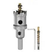 Carbide Hole Saw Set 27mm (1-1/16") Metal Cutter with 2pcs Center Drill Bits