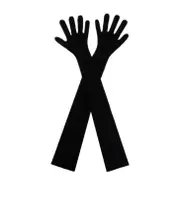 knitted gloves M black