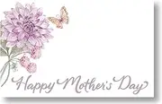 burton+BURTON Happy Mother's Day Bloom and Flutter Enclosure Cards/Gift Tags - 3.5in. x 2.25in. - 50 Pack