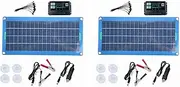2X 300W Solar Panel 12V 5V Dual USB Controller Waterproof Monocrystalin Solar Cells Battery Charger -100A