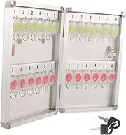 Generic 1 Set Key Box Locker Cabinet Lockable Deadbolt Keys Number Key Racks for Wall Key Holder for Wall Key Chain Holders Hook Locking Key Safe Wall Mounted Locks Silver Aluminum Alloy