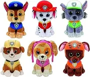 Ty Paw Patrol Beanie Babies - Set of 6! Marshall, Chase, Skye, Rocky, Rubble and Zuma!