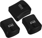 Operitacx 3pcs Key Lock Box Portable Wall Mounted Security Safe for House Keys Code Lock Box Material for Outdoor Use Home and Office Storage