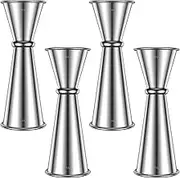 RdjEokf Double Cocktail Jigger, Stainless Steel Bar Tool, Stainless Steel Jigger, with 1oz and 2oz Measuring Marks, for Home Bar Party