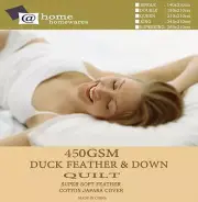450GSM White Duck 90%Feather & 10%Down Quilt Doona Duvet 300TC Cotton Cover
