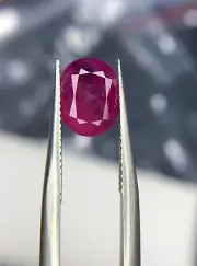 1.80 Ct Natural Included ruby Purplish Red Color Oval Shape loose gemstone
