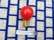 rudolph ROUND NOSE frostie santa C9 FIRE ENGINE RED LIGHT BULB 10w E17 S11 /N ew