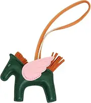 [W.Sealet] Leather Bag Charms for Women, Handmade Pony Keychain Charms for Handbag, Purse, Bogg Bag Accessories