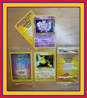 Vintage 2000 Ancient Mew Holo + 1999 Pikachu Pokémon Sealed Movie Promo Cards
