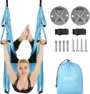 INTEY Aerial Yoga Flying Yoga Swing Yoga Hammock Trapeze NY-CT33 Light Blue New