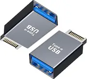 tunghey 2Pack USB 3.1 Motherboard Adapter Converter, 10Gbps High Speed 3.1 USB Type-E Male to USB3.0 Female Motherboard Internal Adapter for Computer