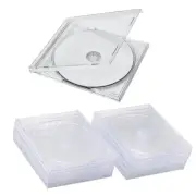 10Pack Standard 1 CD Jewel Case Lots Single CD with Tray 10.4mm Clear Protectors