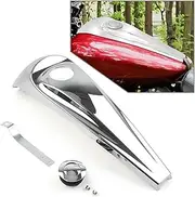 Gloss Black/Chrome Motorbike Dash Fuel Console Cover + Gas Tank Cap Compatible For 2008-2022 Harley Davidson Touring Street Glides(Chrome)