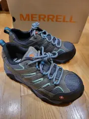 Merrell Women's Moab Vertex Vent Composite Toe Work Shoe in Pewter Sz 9 M J11582