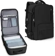 Travel Backpack Flight Approved Carry On Backpack Hiking Backpack Waterproof Outdoor Sports Rucksack Casual Daypack School Backpack Bag,Black