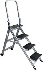 [Bailey] Aluminium 4 Step 150 kg Load Rating Stairway Ladder with Safety Rail