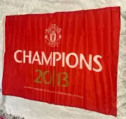Manchester United 2013 Flag Banner Offical 20 Times Champions Vintage New