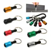 6Pcs 1/4" Hex Shank Quick Release Drill Bits Keychain Aluminum Alloy paIWt