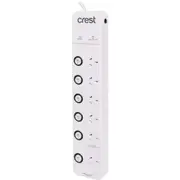 Crest Switch Socket Power Board 6 Socket 1.2M