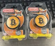 DUNCAN Bitcoin Butterfly XT YoYo 2 Pack Orange String - Limited Edition