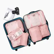 8 Set Travel Luggage Organizer Packing Cubes,Pink