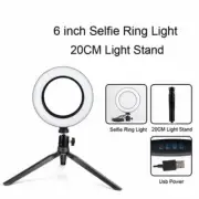 Dimmable LED Selfie Ring Light with Stand without tripod 160cm Lamp Photography