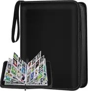 900 Pockets Trading Card Binder Premium Card Binder Zipper Double Sided 9 Pocket